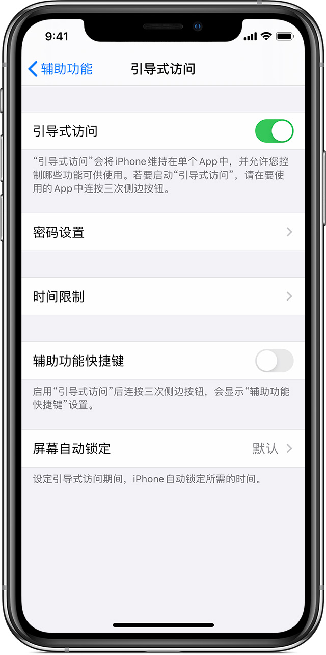 石龙镇苹果手机维修分享如何在 iPhone 上退出引导式访问 